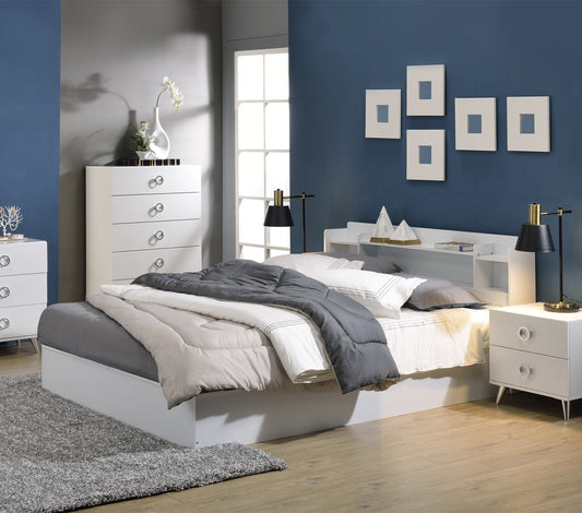 Perse Queen Bed in White Finish BD00548Q