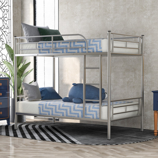 Contemporary Metal Twin Bunk Bed - Innovative Space-Saving Choice