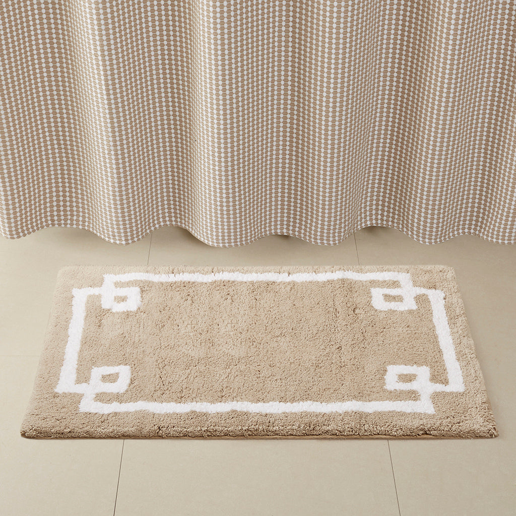 The Evan Luxury Cotton Bath Mat with Skid-Resistant Latex Backing