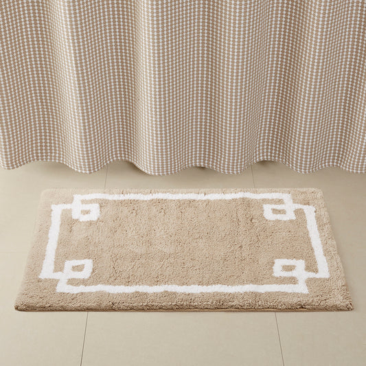 The Evan Luxury Cotton Bath Mat with Skid-Resistant Latex Backing