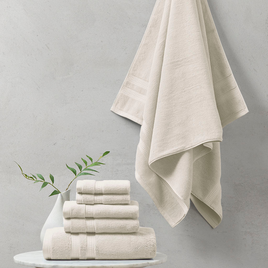 Luxurious Feather Touch Cotton Towel Set with Antimicrobial Protection