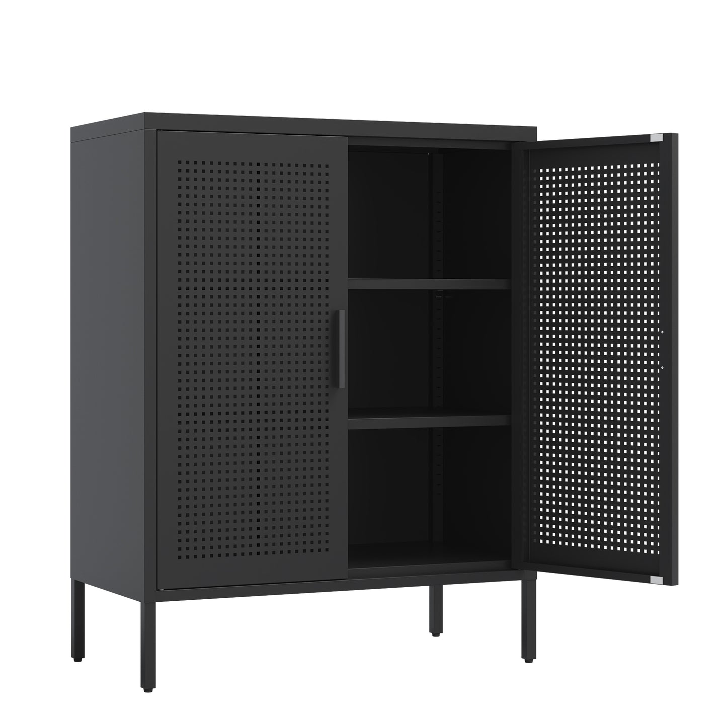 Heavy-Duty Steel Garage Storage Cabinet with Lockable Doors and Adjustable Shelves