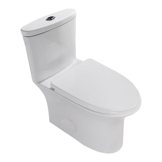 Ceramic One Piece Toilet,Dual Flush with Soft Clsoing Seat