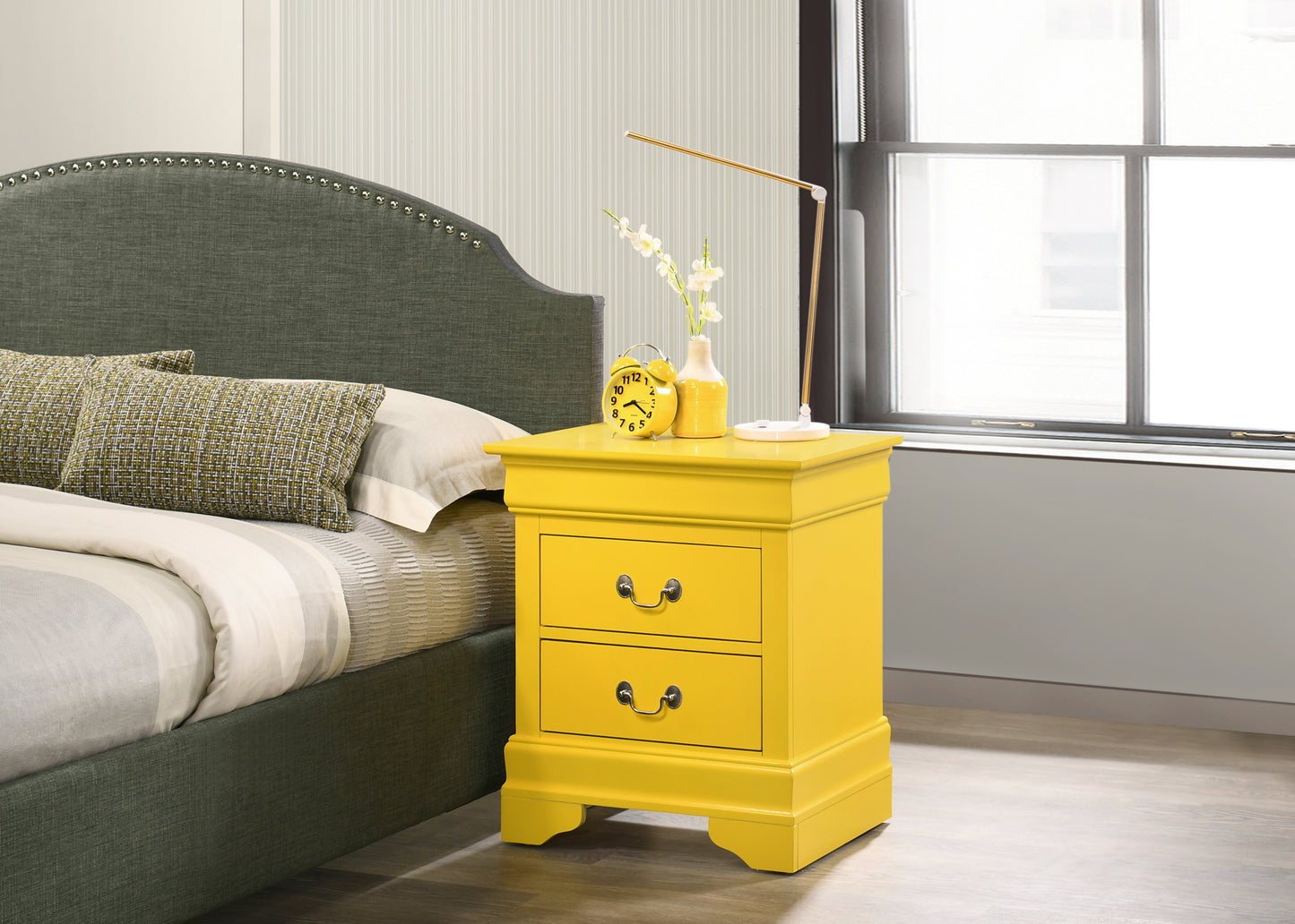 LouisPhillipe G02102-N Nightstand , Yellow