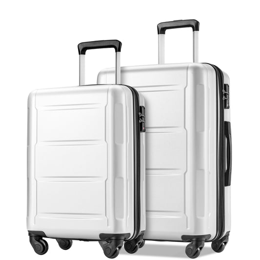 Expandable  Spinner Wheel 2 Piece Luggage Set ABS Lightweight Suitcase with TSA Lock 20inch+24inch