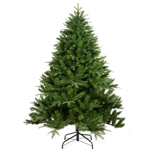 6-Foot Green Artificial Christmas Tree with 1600 Tips - Easy Assembly and Sturdy Metal Stand