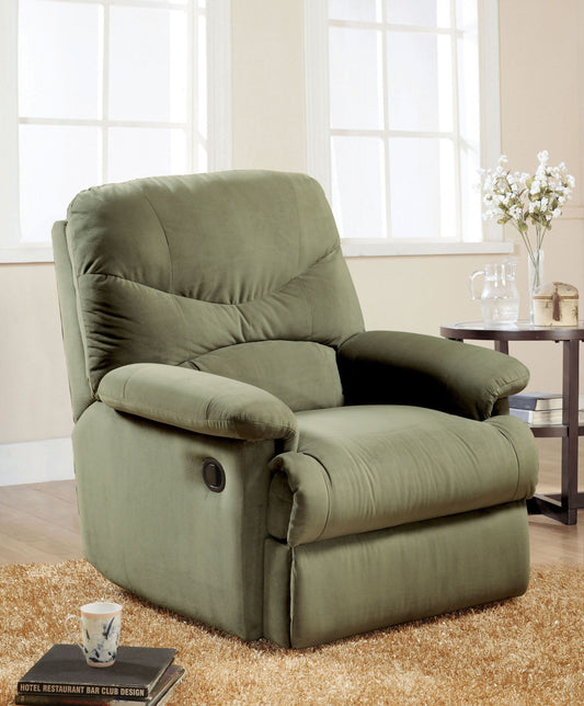 Arcadia Sage Microfiber Recliner with Motion Function