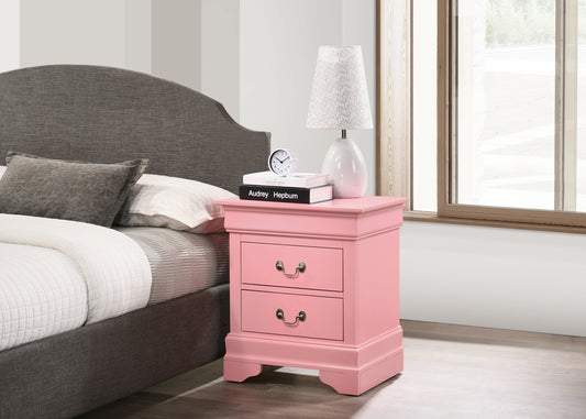 LouisPhillipe G02104-N Nightstand , Pink