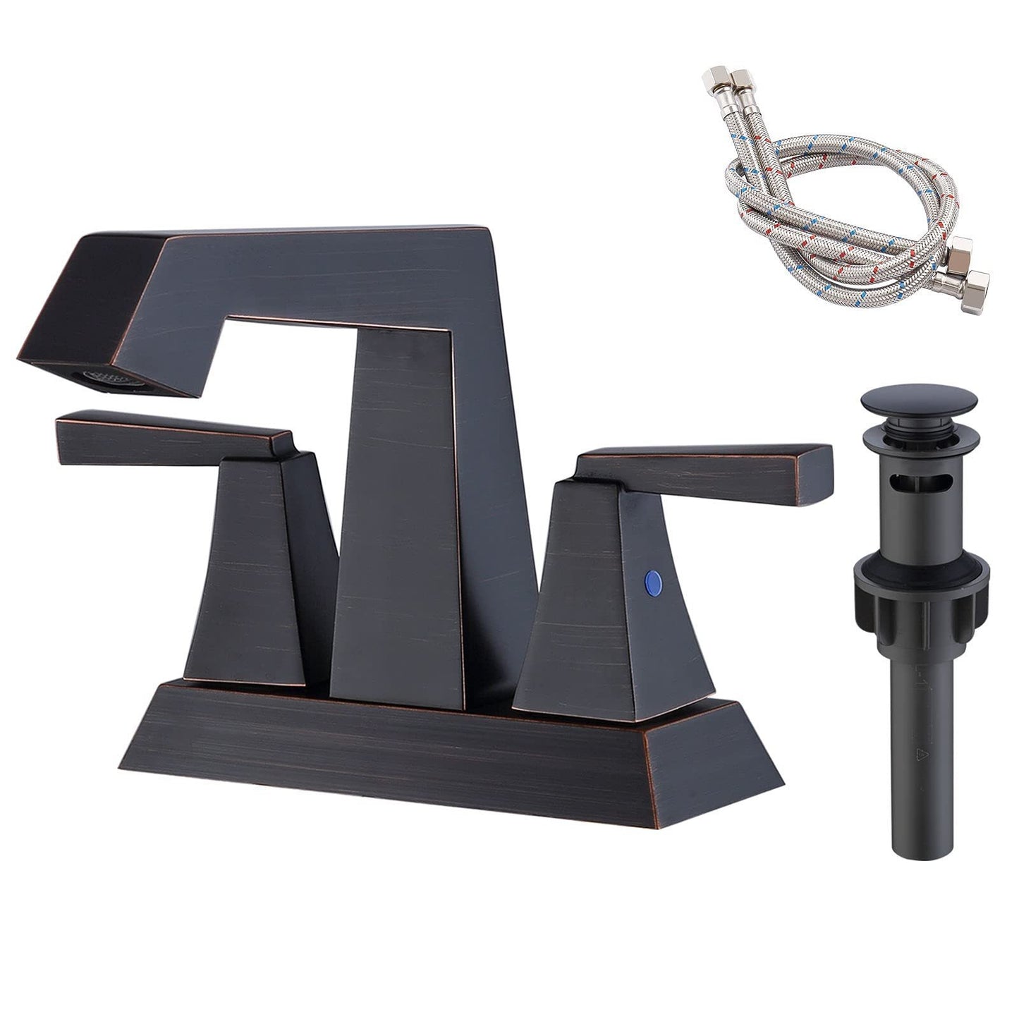 Elegant Oil Rubbed Bronze 2-Handle Bathroom Sink Faucet