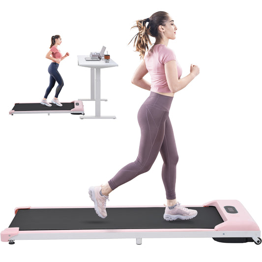 2 in 1 Under Desk Electric Treadmill 2.5HP, with Bluetooth APP and speaker, Remote Control, Display, Walking Jogging Running Machine Fitness Equipment for Home Gym Office