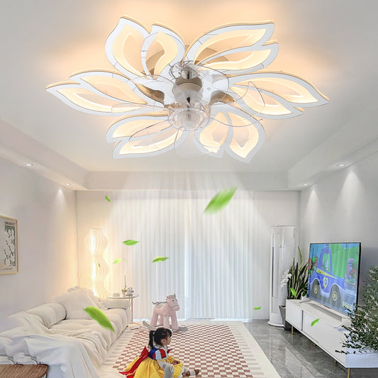 26-Inch Smart Ceiling Fan with Dimmable LED Lights and Remote Control
