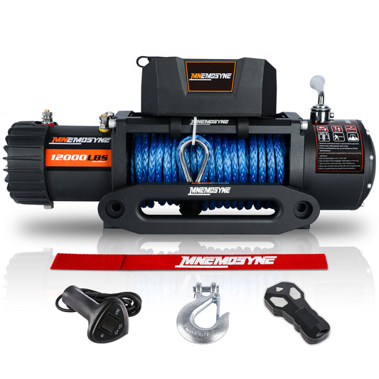 Ultimate 12V 12000LBS Electric Winch with Synthetic Rope for Jeep Towing Truck Off-Road 4WD