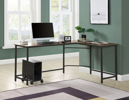 Dazenus L-Shaped Computer Desk with Sleek Black Finish