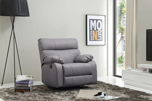 Modern Gray Rocker Recliner - Glory Furniture Manny G531-RC