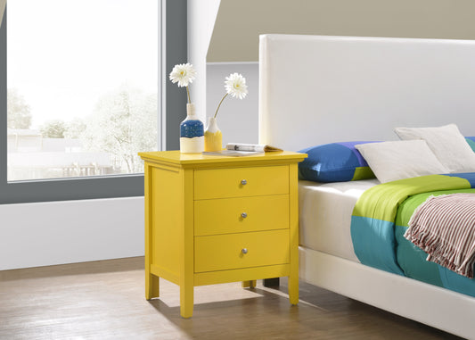 Hammond G5402-N 3 Drawer Nightstand , Yellow