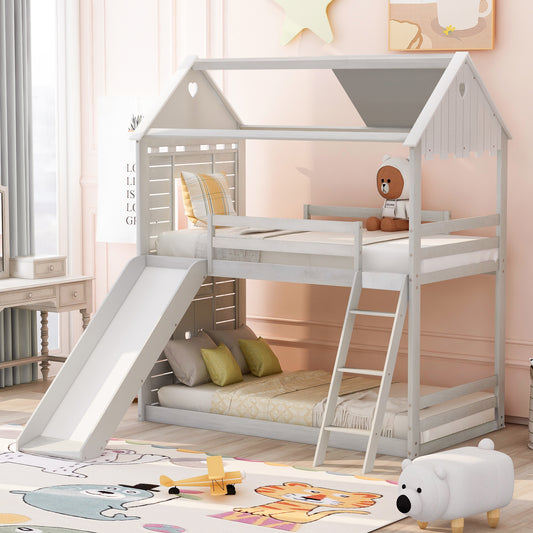 Twin Playhouse Bunk Bed with Unique Design