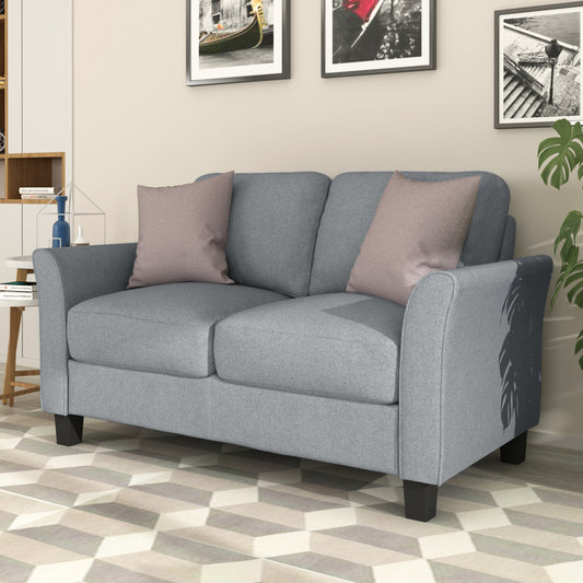 Living Room Furniture Love Seat Sofa Double Seat Sofa (Loveseat Chair)(Gray)