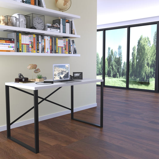 Stylish Black and White Writing Desk for Teen Bedroom