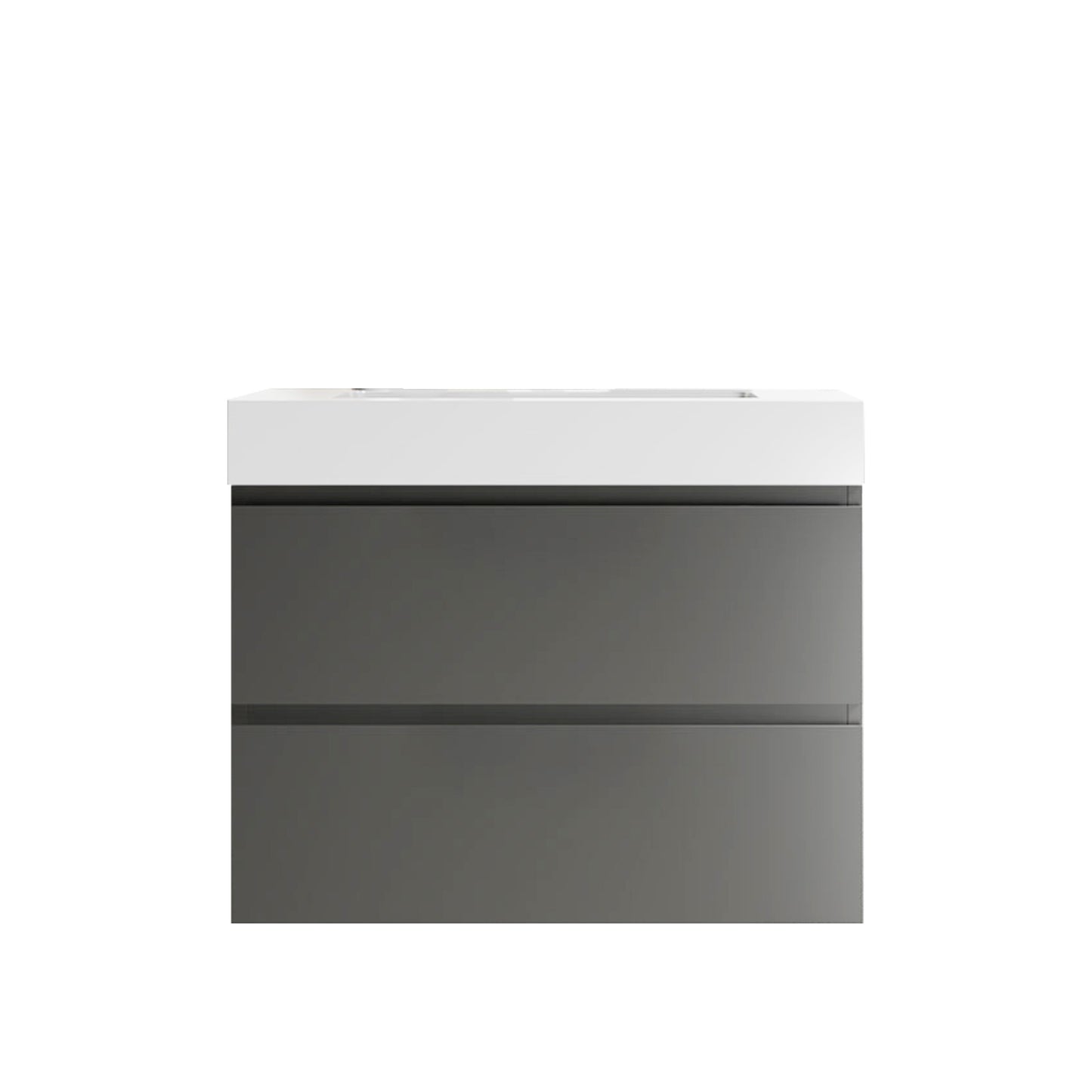 Alice-30W-102,Wall mount cabinet WITHOUT basin,Gray color,With two drawers