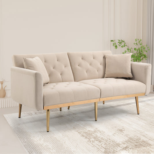 Velvet  Sofa , Accent sofa .loveseat sofa with metal  feet