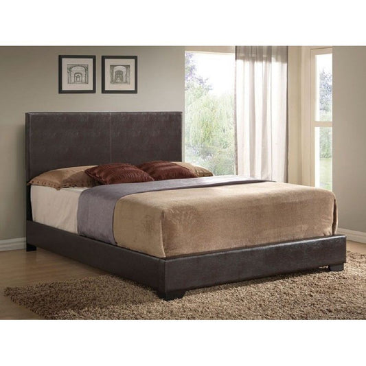 Ireland III Eastern King Bed in Brown PU 14367EK