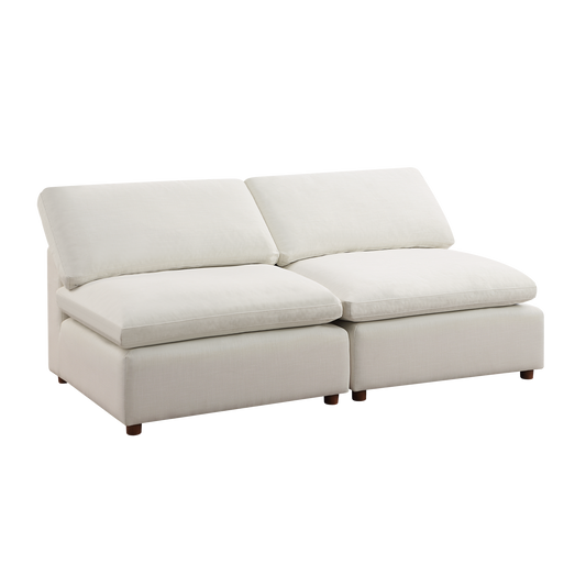 Customizable White Modular Sectional Sofa Set