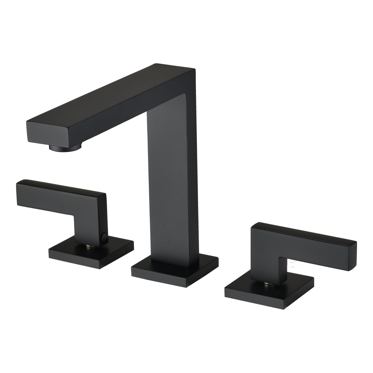 Matte Black Widespread Bathroom Faucet with Double Handles