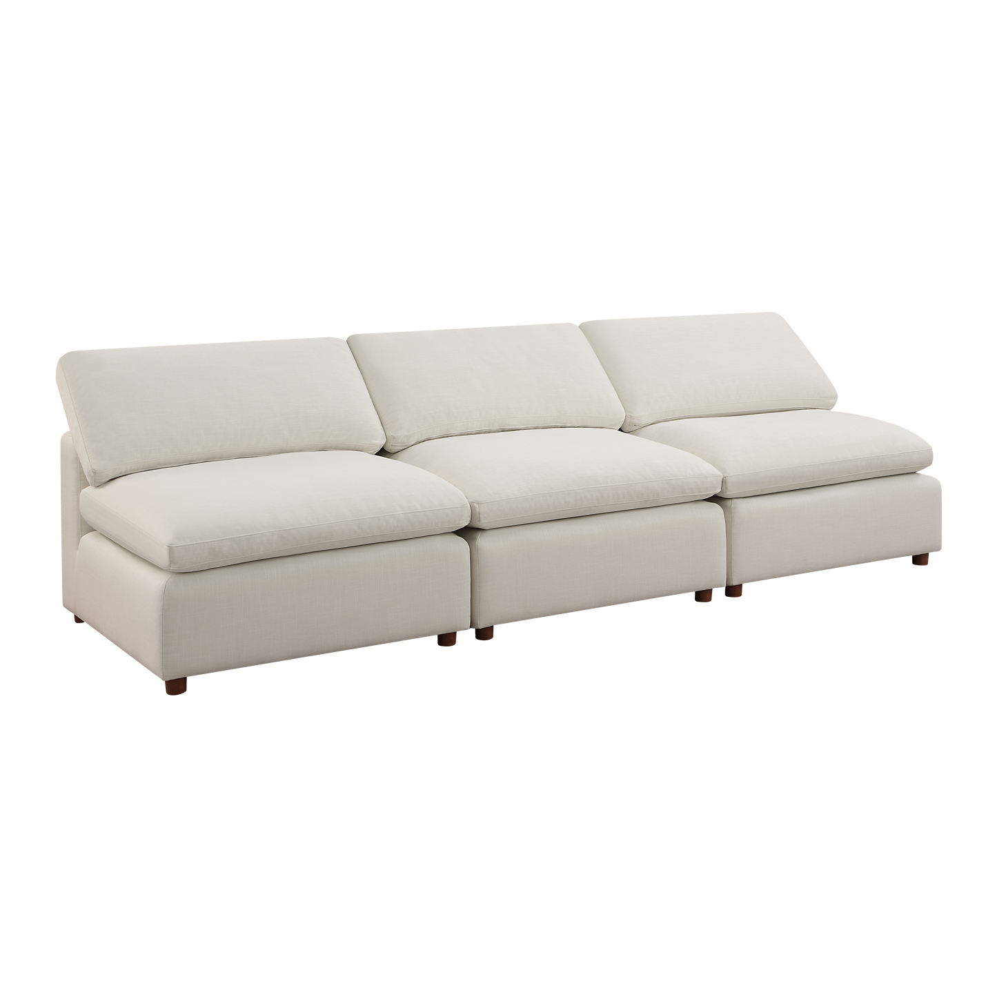 Contemporary Customizable White Sectional Sofa Set