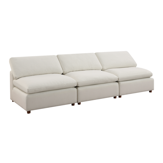 Contemporary Customizable White Sectional Sofa Set