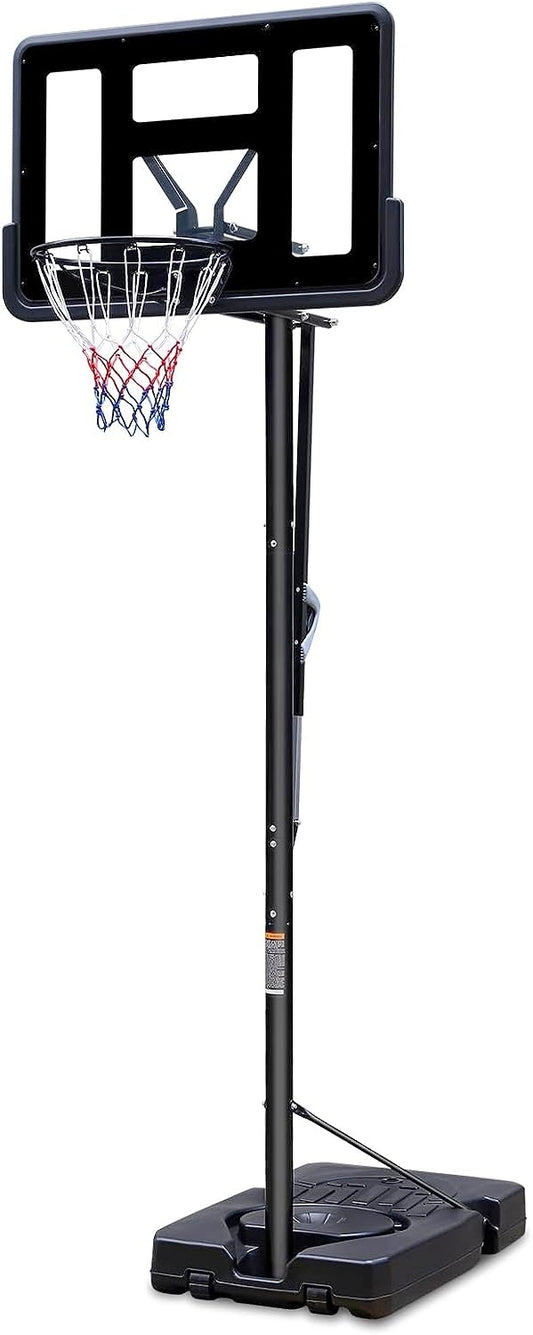 Teenagers Portable Basketball Hoop Height Adjustable basketball hoop stand 7.5ft - 10ft with 44 Inch Backboard and Wheels for Adults Teens