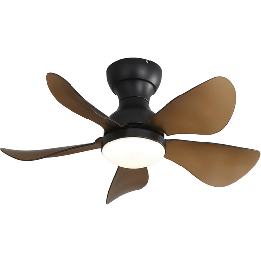 29 Inch Sleek Black Ceiling Fan with Whisper-Quiet Reversible Motor & Remote Control