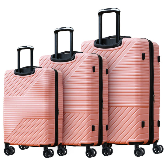 Hardshell Luggage Sets 3 Piece double spinner 8 wheels Suitcase with TSA Lock Lightweight 20''24''28''