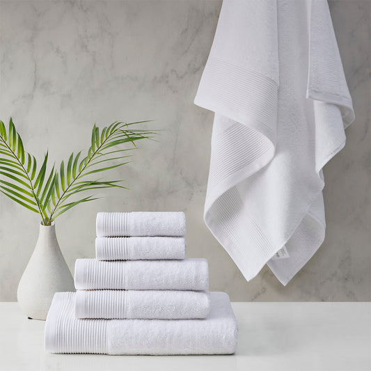 Luxurious Eco-Friendly 6 Piece Towel Set with Tencel Lyocell Blend