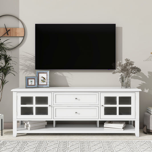 Elegant 60-Inch TV Stand with Versatile Storage Options and Contemporary Style