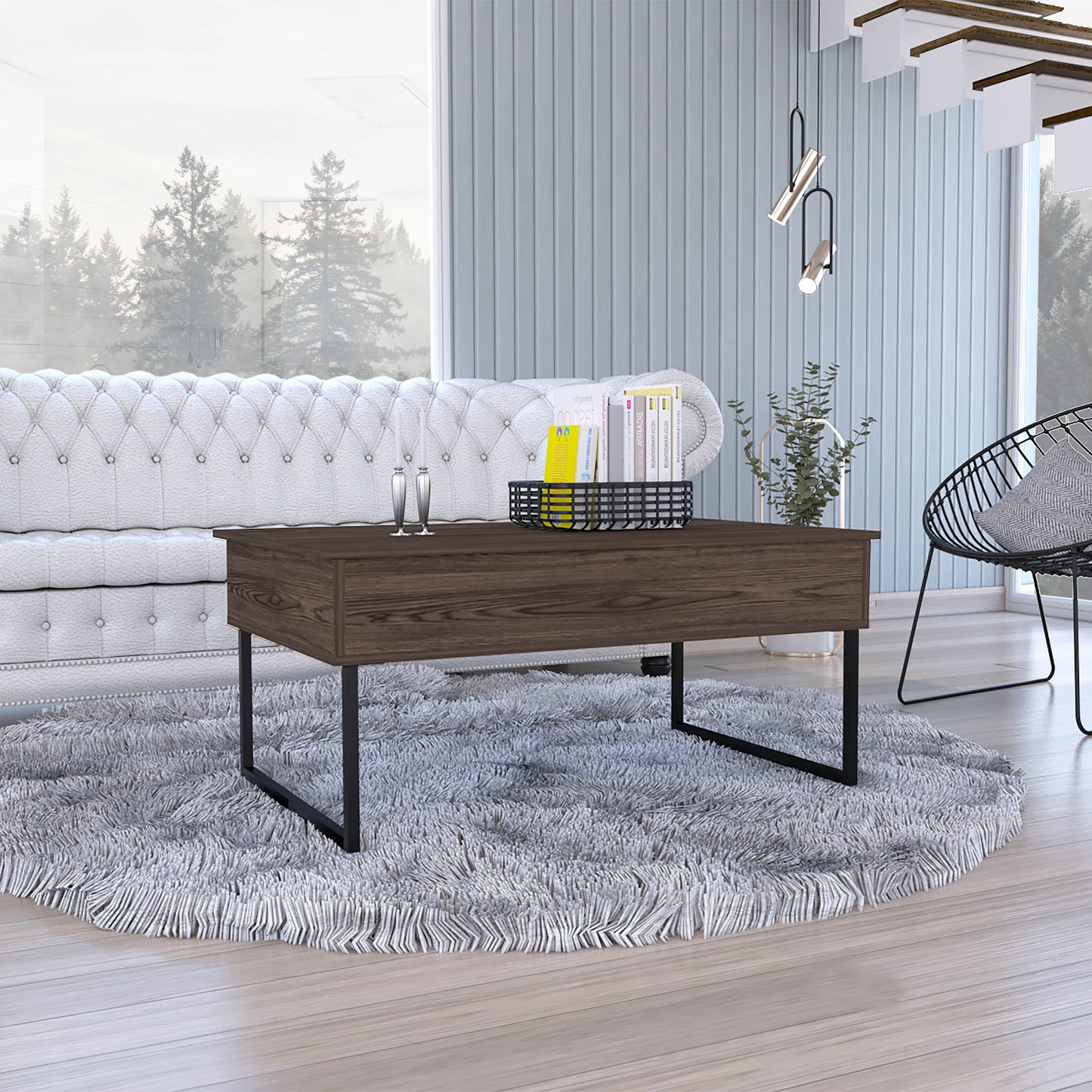 Fairfield Lift Top Coffee Table - Elegant Living Room Storage Solution