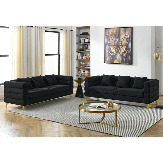 Black Teddy 3+3 Combination Sofa