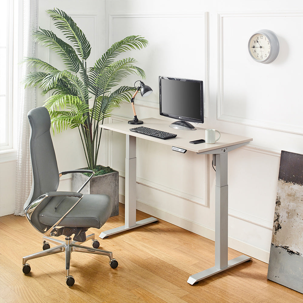 Motion Electric Height Adjustable Desk in Light Gray