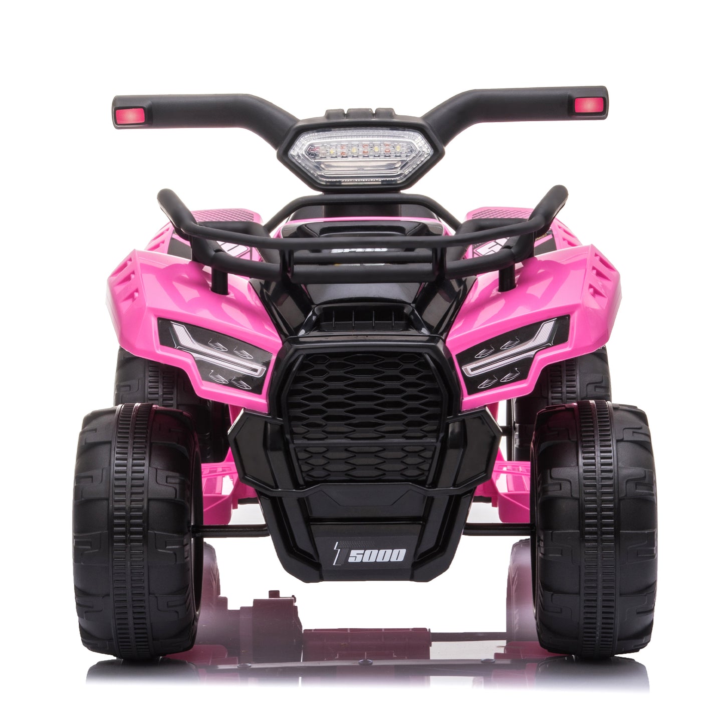 Pink Rechargeable Battery Powered Kids ATV with All-Terrain Wheels