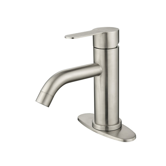 Premium Stainless Steel Bathroom Sink Faucet with Single Lever Control