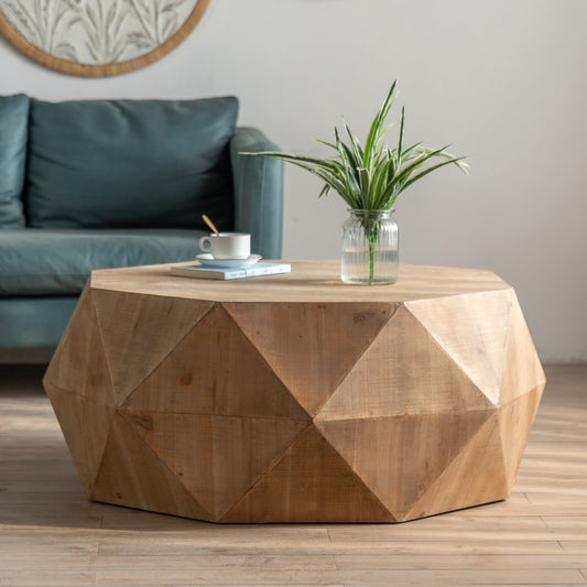 38 Vintage American Style Coffee Table with Three-Dimensional Embossed Pattern