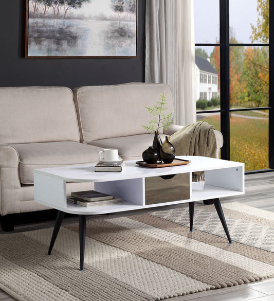 Versatile Halima Coffee Table in White & Black Finish LV00322