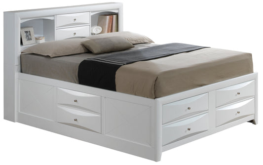 Marilla G1570G-QSB3 Queen Storage Bed , White