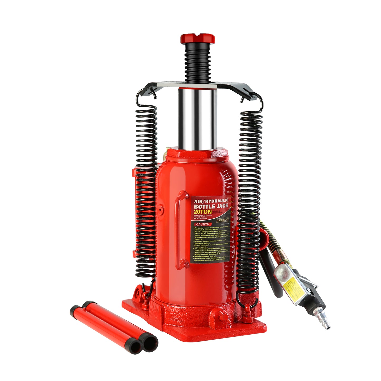 20 Ton Air Hydraulic Bottle Jack with Manual Hand Pump for Automobile and Heavy Equipment Maintenance