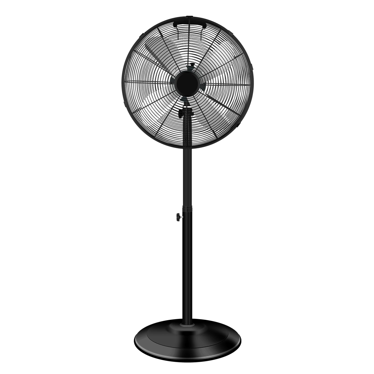 Adjustable Heights High Velocity Stand Fan with 75° Oscillation, Low Noise, Quality Construction, 3 Speed Settings