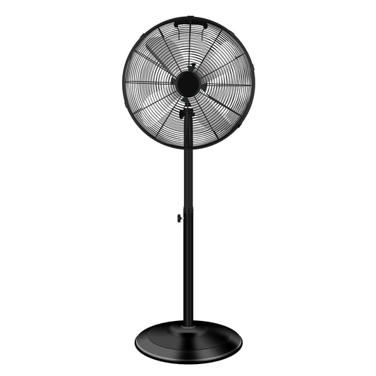 Adjustable Heights High Velocity Stand Fan with 75° Oscillation, Low Noise, Quality Construction, 3 Speed Settings