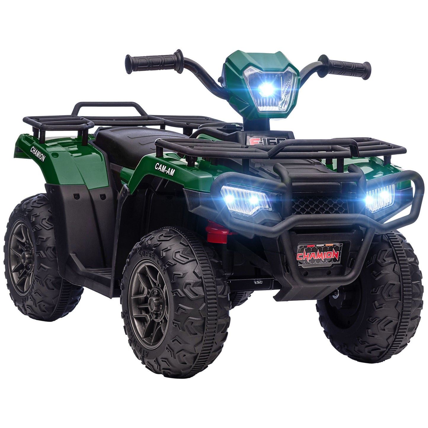 12V Kids Green ATV with AUX and USB Ports