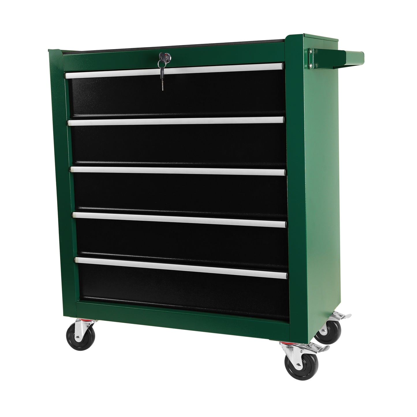 5-Drawers Rolling Tool Chest,Tool Cabinet on Wheels with Keyed Locking System and Drawer Liners,Tool Chest with Link Buckle and can be Combined to Large Cabinet Set,for Warehouse,Garage