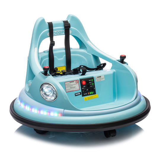 12V Kids' Electric Bumper Car with Remote Control and LED Lights