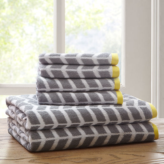 Elegant Reversible Cotton Jacquard Bath Towel Set with Luxurious Design