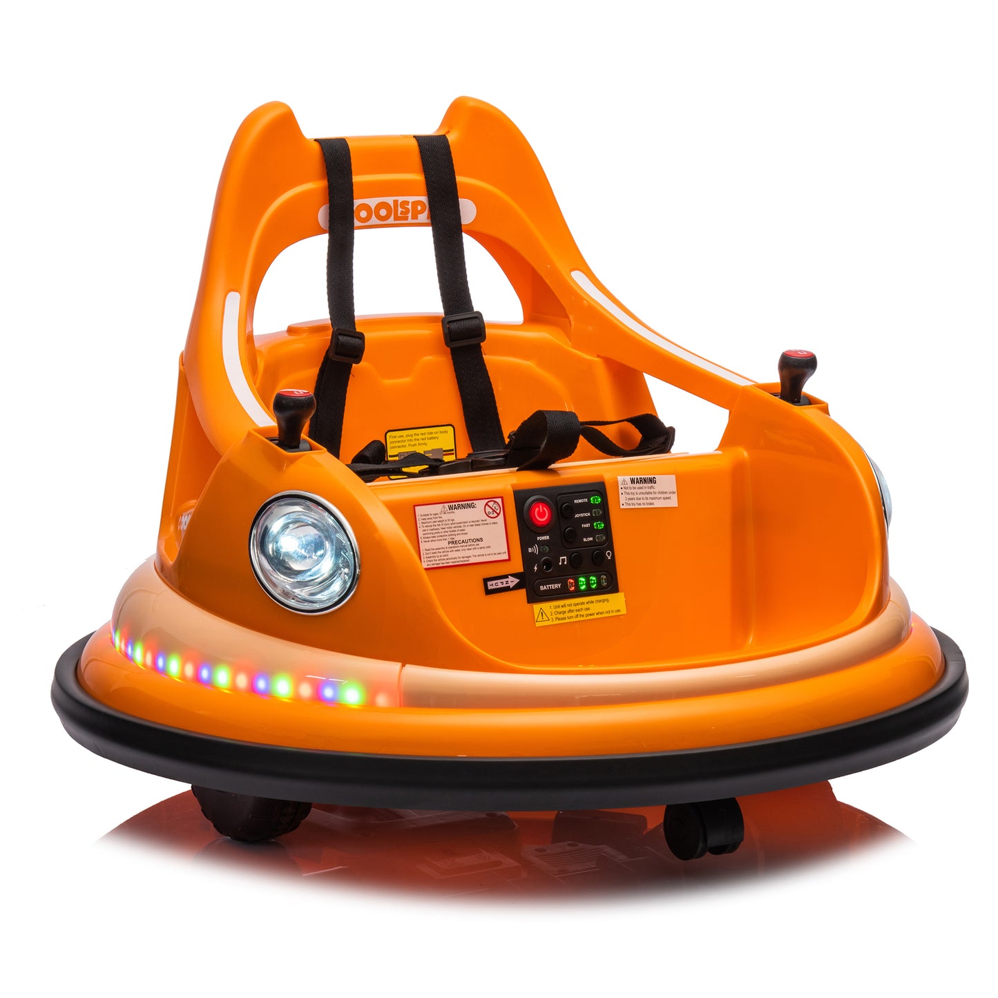 12V Ride-On Bumper Car for Kids with Remote Control and Safety Features